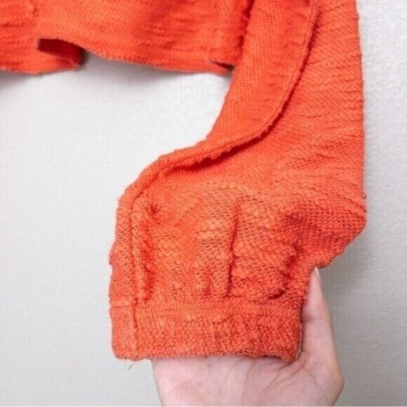 Urban Outfitters Lace Up Funnel Neck Cropped Sweater M Lightweight Relaxed - Picture 7 of 10